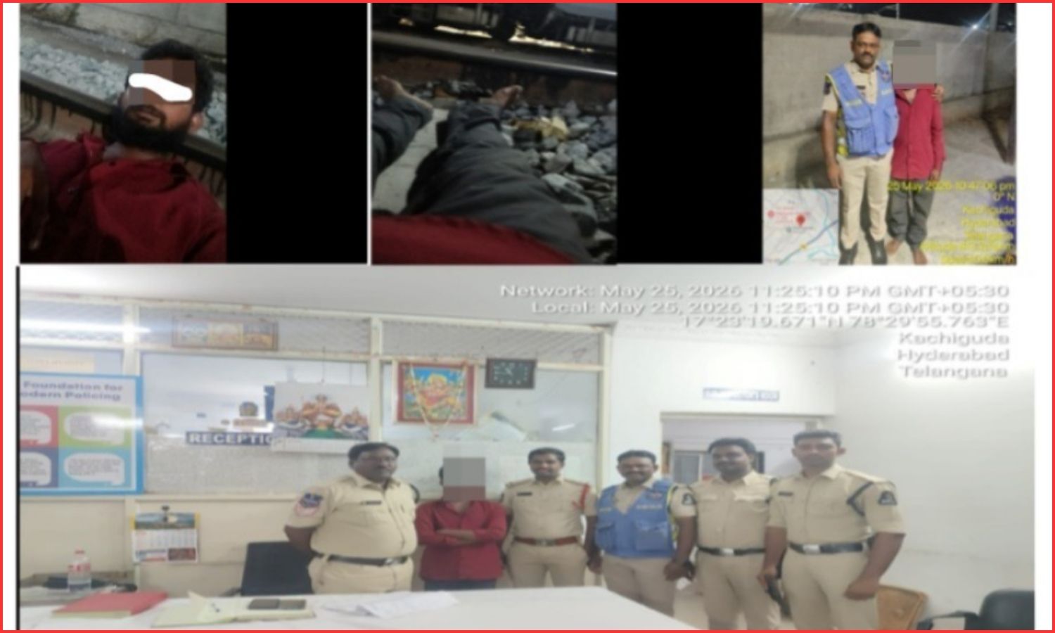 Kachiguda Police Prevent Railway Track Tragedy, Rescue 24-Year-Old