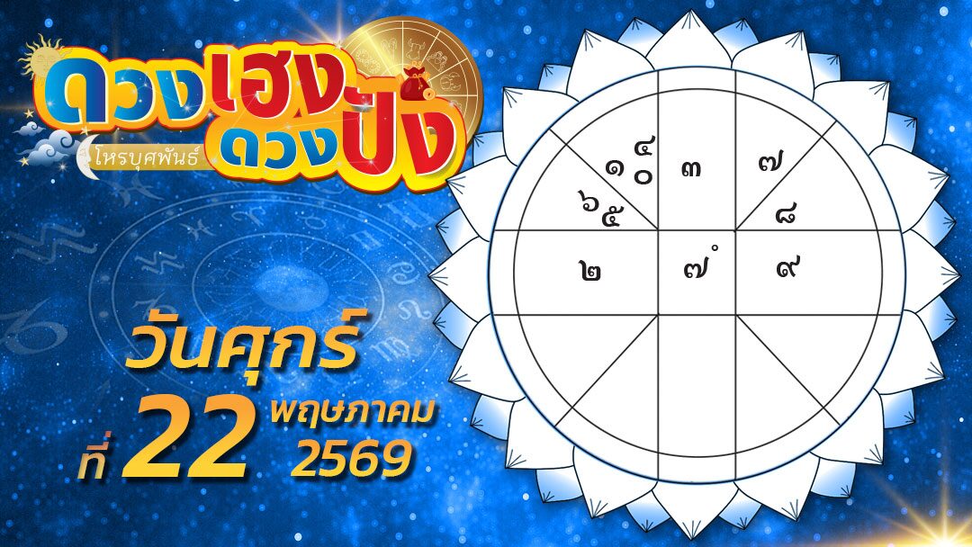 ดูดวงประจำวันศุกร์ 22 พฤษภาคม 2569 - ราศีใดจะเฮง ราศีใดต้องระวัง